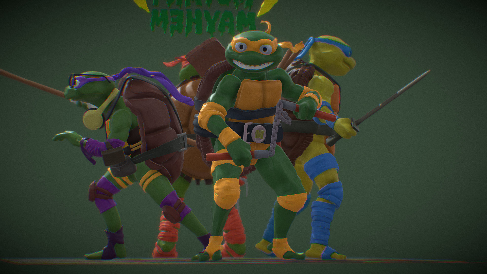 TMNT Mutant Mayhem figures Fan Art 3D print model_15