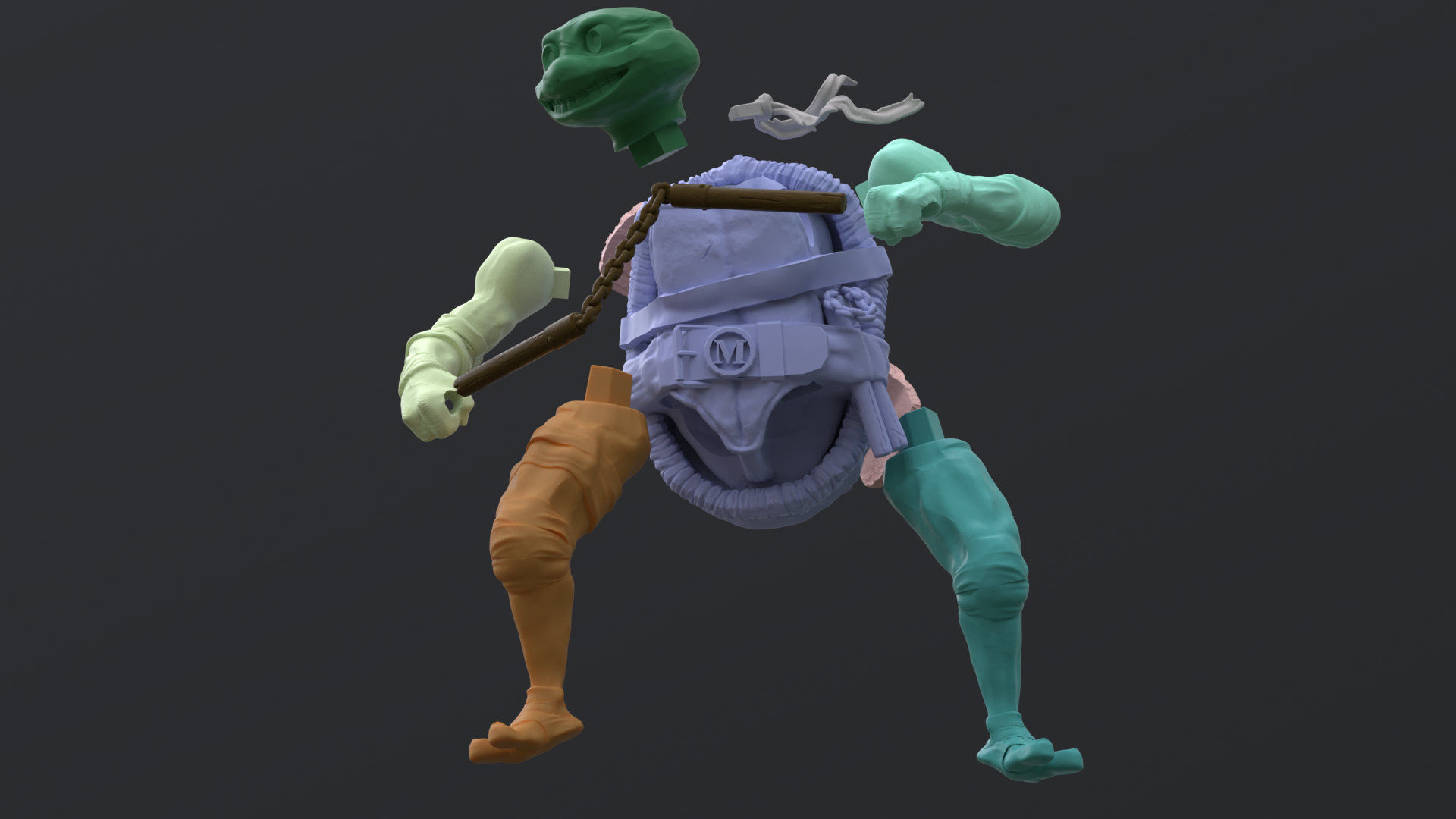 TMNT Mutant Mayhem figures Fan Art 3D print model_5