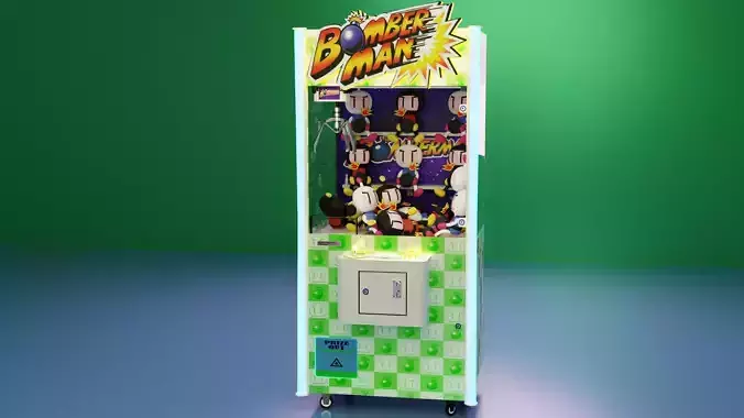 Bomberman Claw Machine Low-poly 3D model