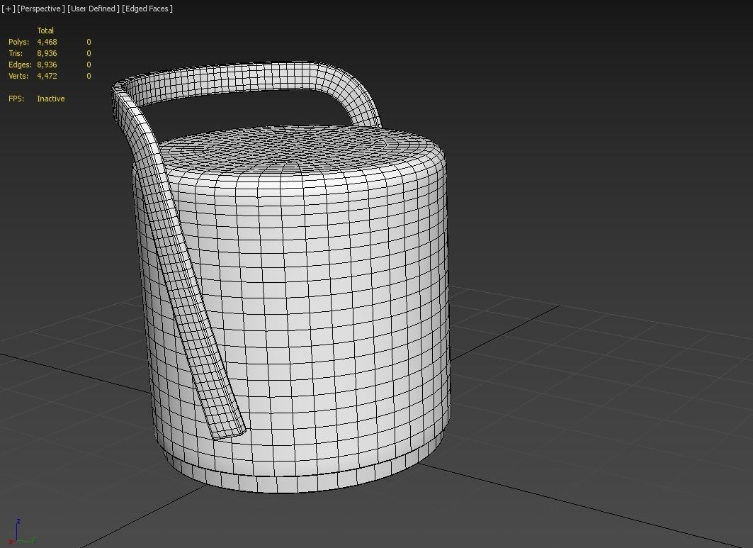 Pouf M08 Low-poly 3D model_6