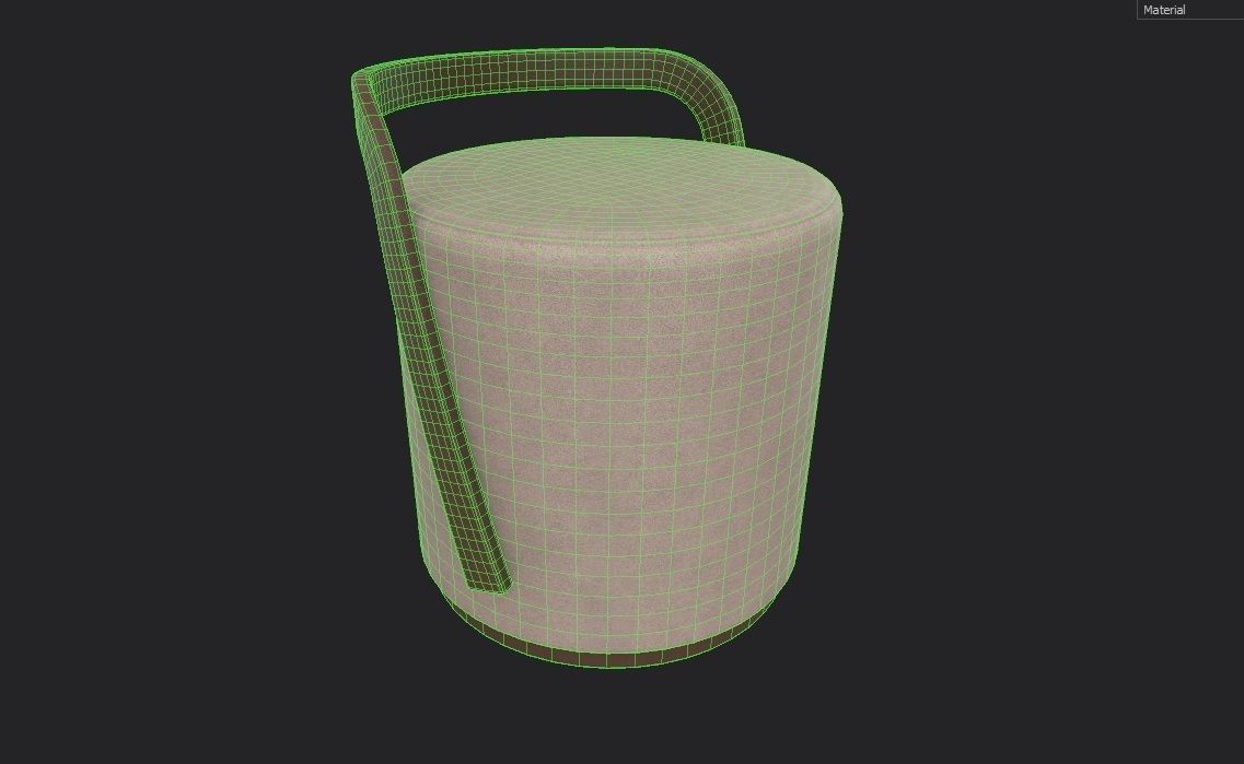 Pouf M08 Low-poly 3D model_1