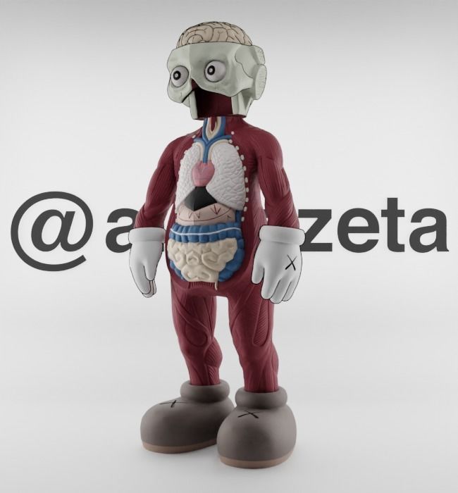 Kaws Entired Flayed Open for Print 3D model 3D printable | CGTrader