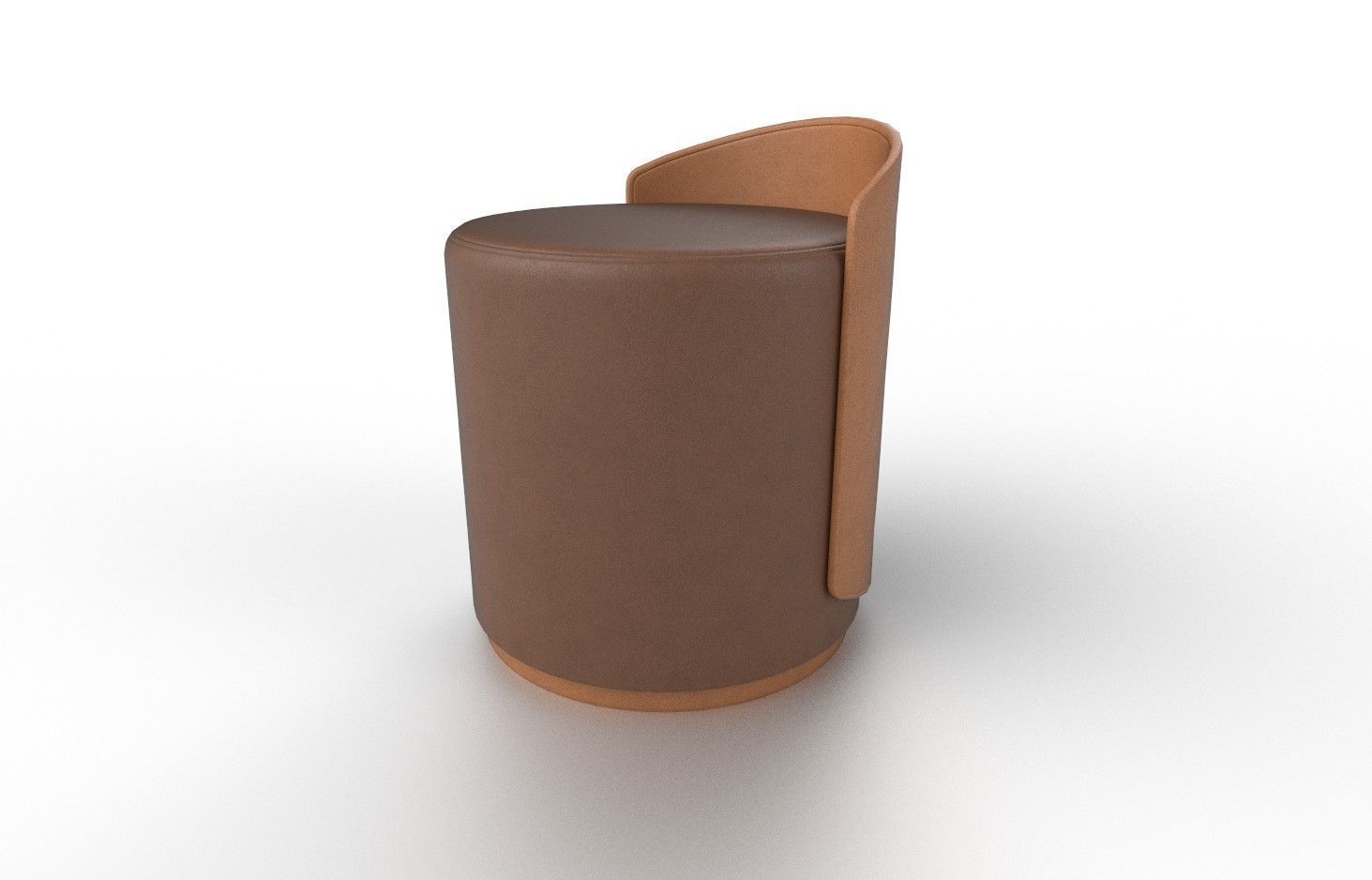 Pouf M09 Low-poly 3D model_3