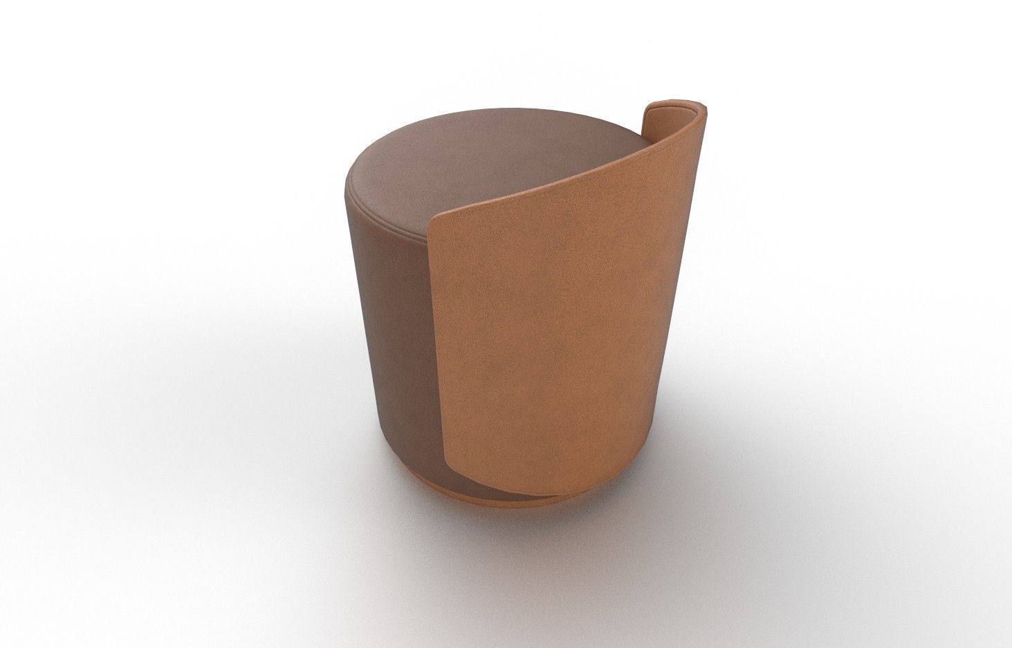 Pouf M09 Low-poly 3D model_5