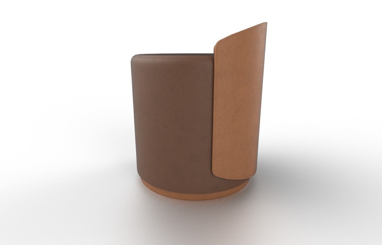 Pouf M09 Low-poly 3D model_4