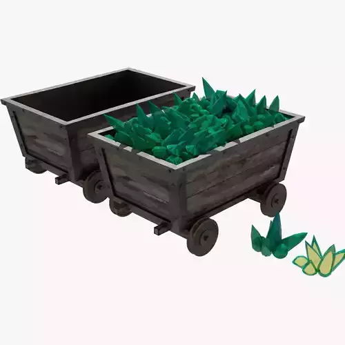 Cartoon Mining Cart
