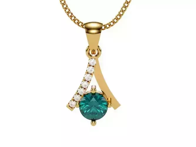 Diamond Women Pendant Yellow Gold LT-2308-033