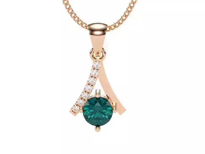 Diamond Women Pendant Rose Gold LT-2308-033