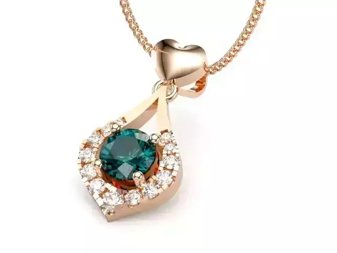 Diamond Women Pendant Rose Gold LT-2308-034