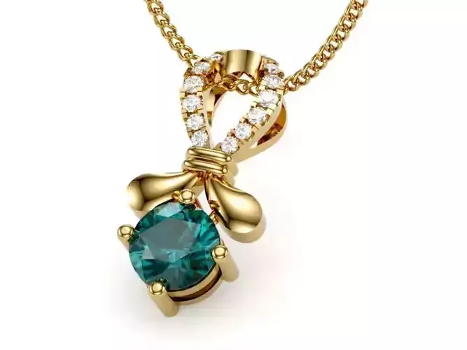 Diamond Women Pendant Yellow Gold LT-2308-035