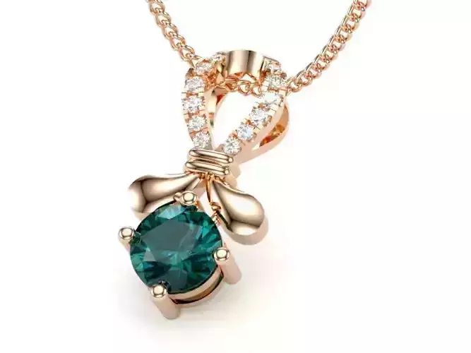 Diamond Women Pendant Rose Gold LT-2308-035