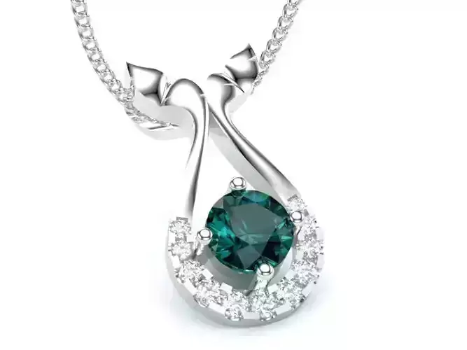 Diamond Women Pendant White Gold LT-2308-036