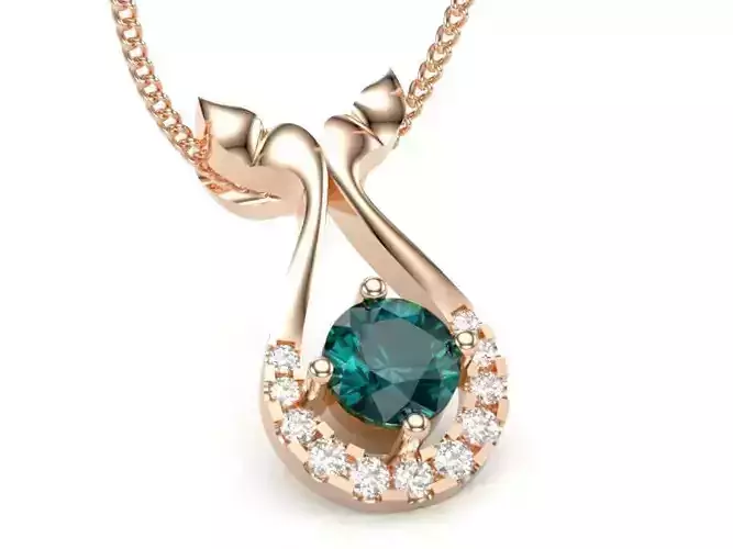 Diamond Women Pendant Rose Gold LT-2308-036