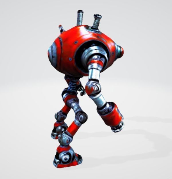 Red Iron Golem 3D model_1