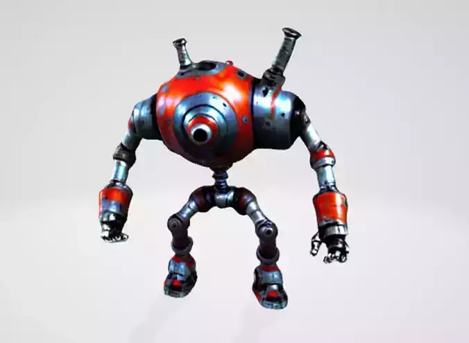 Red Iron Golem 3D model
