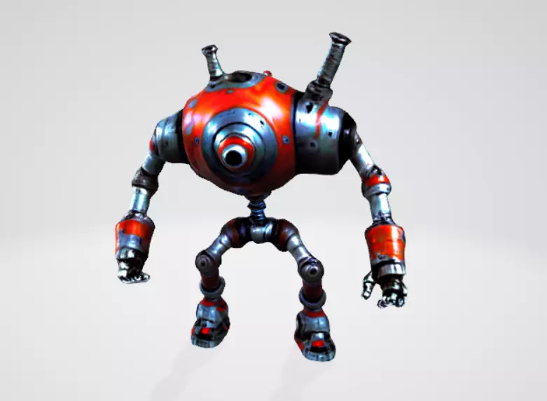 Red Iron Golem 3D model_0