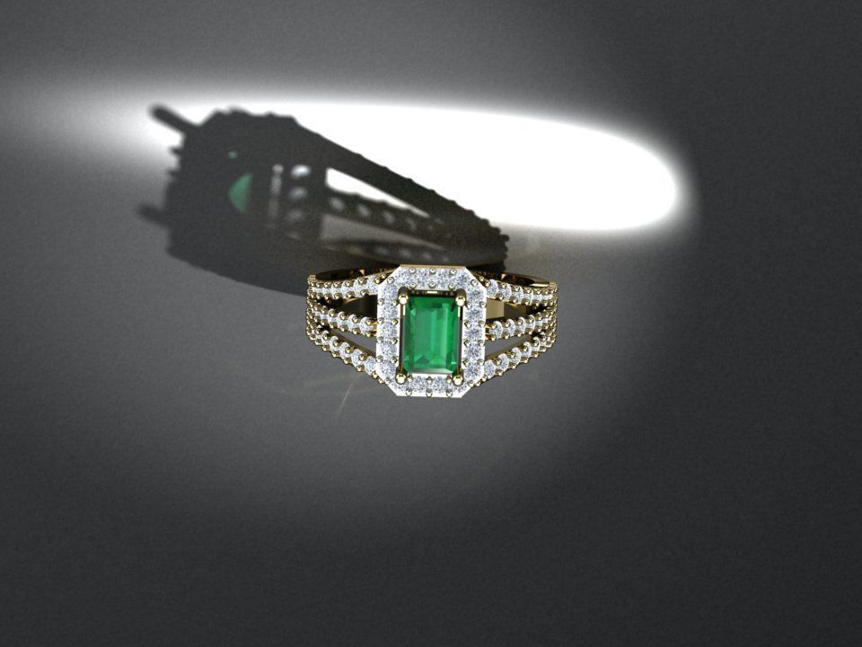 Diamond Style Ring 3D print model_1