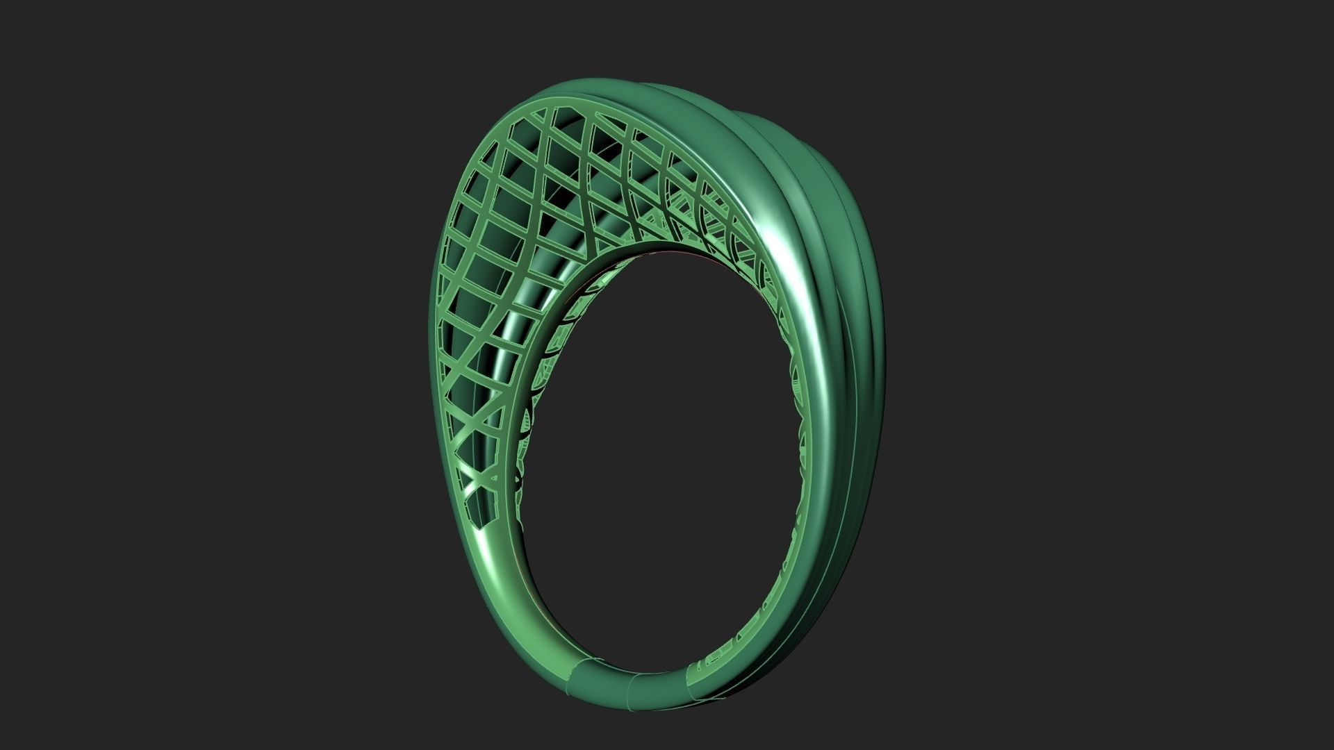 Wavy gold ring 3D print model_2