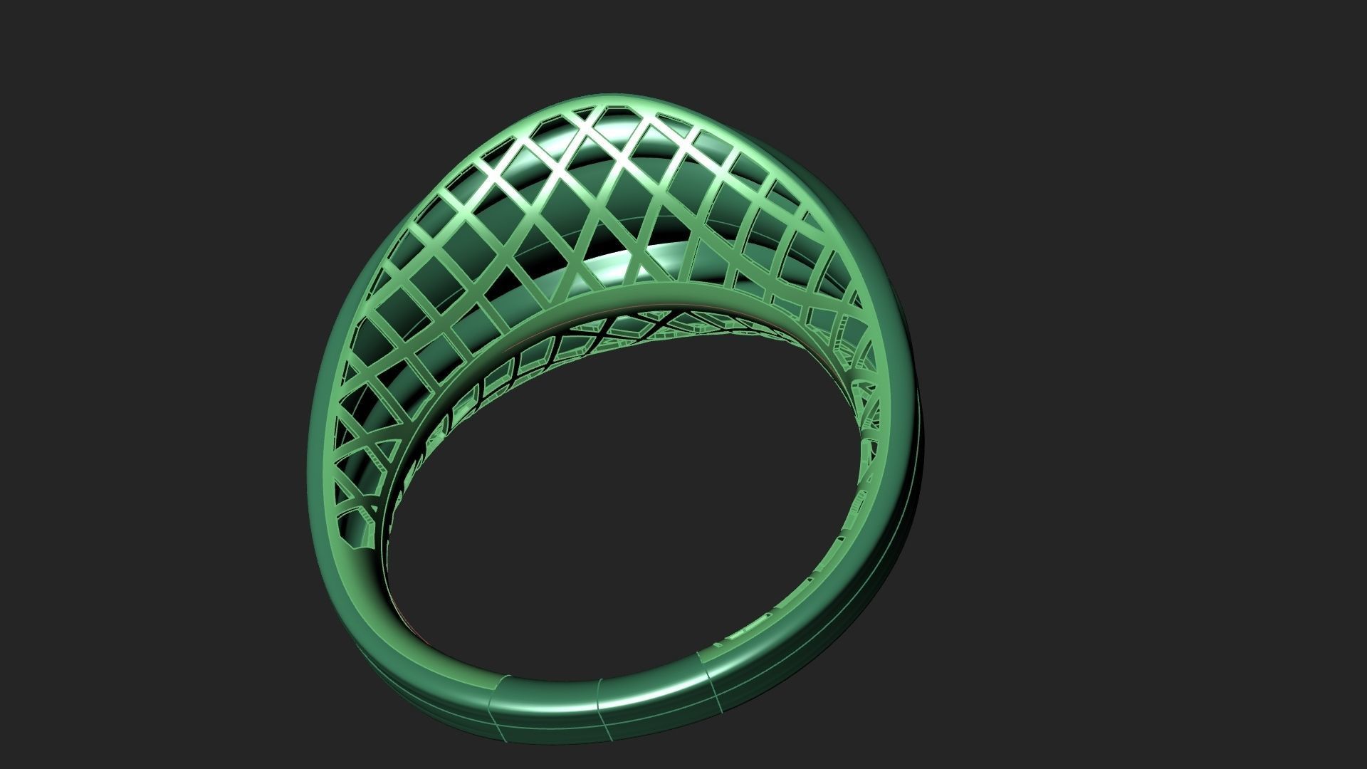 Wavy gold ring 3D print model_14