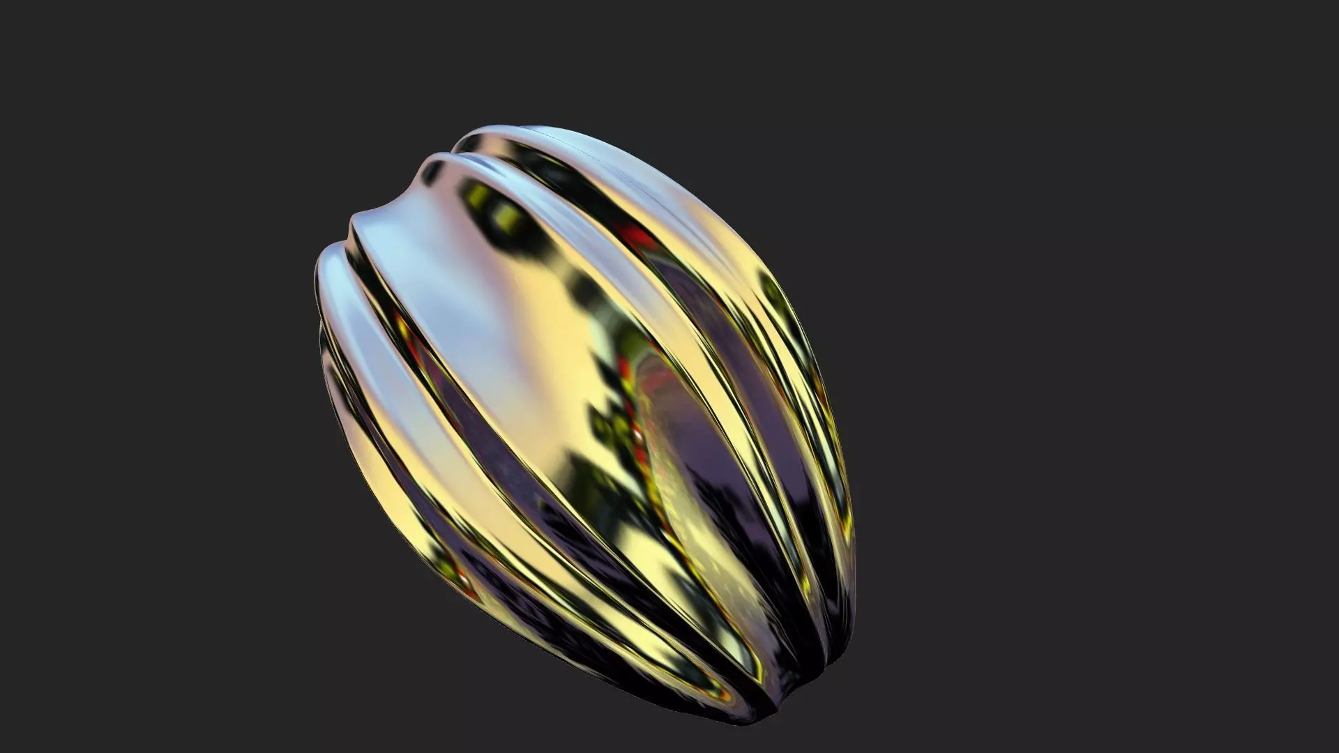 Wavy gold ring 3D print model_0