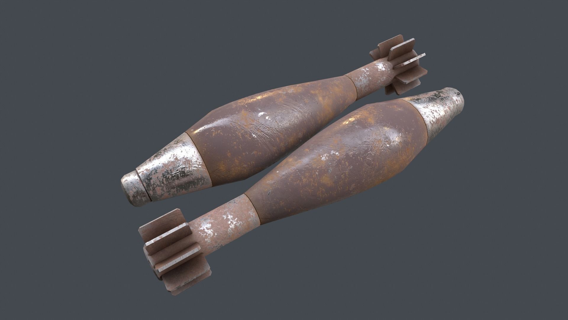 Mortar Projectile 60mm 3D model_7
