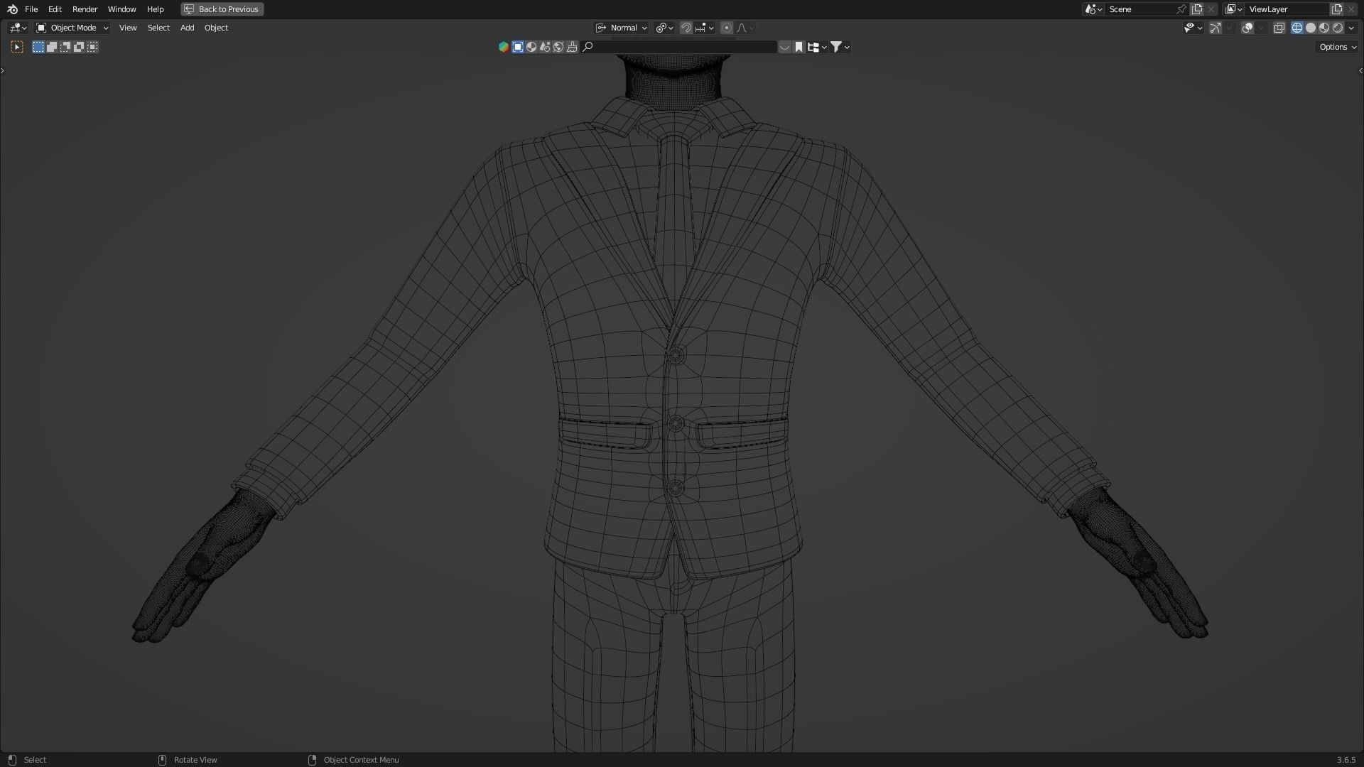 Business Man Character Low-poly 3D model_35