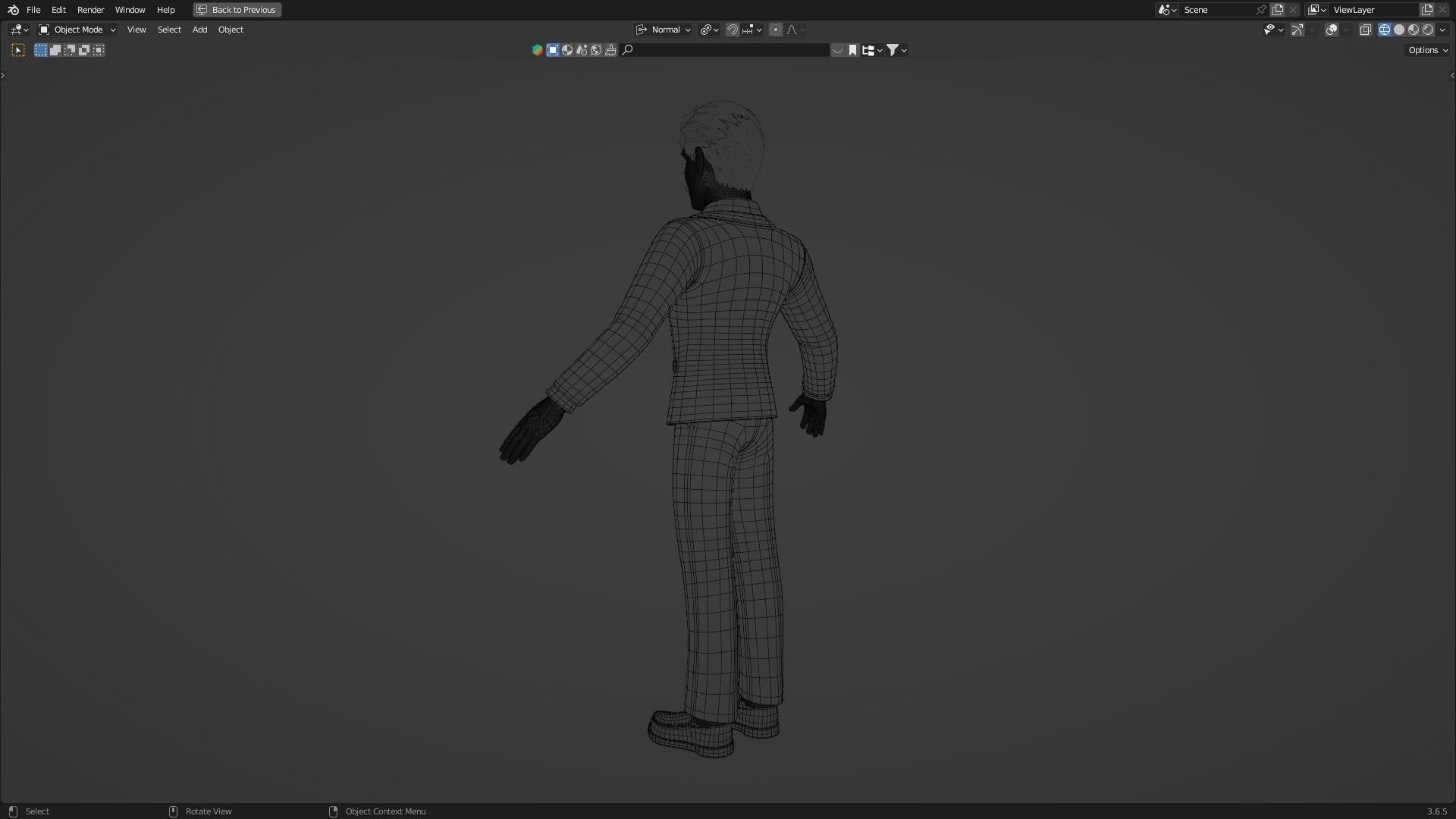 Business Man Character Low-poly 3D model_33