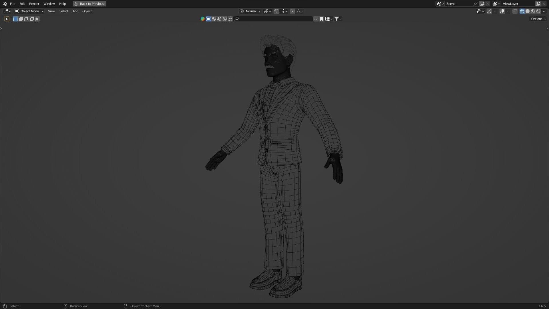 Business Man Character Low-poly 3D model_30