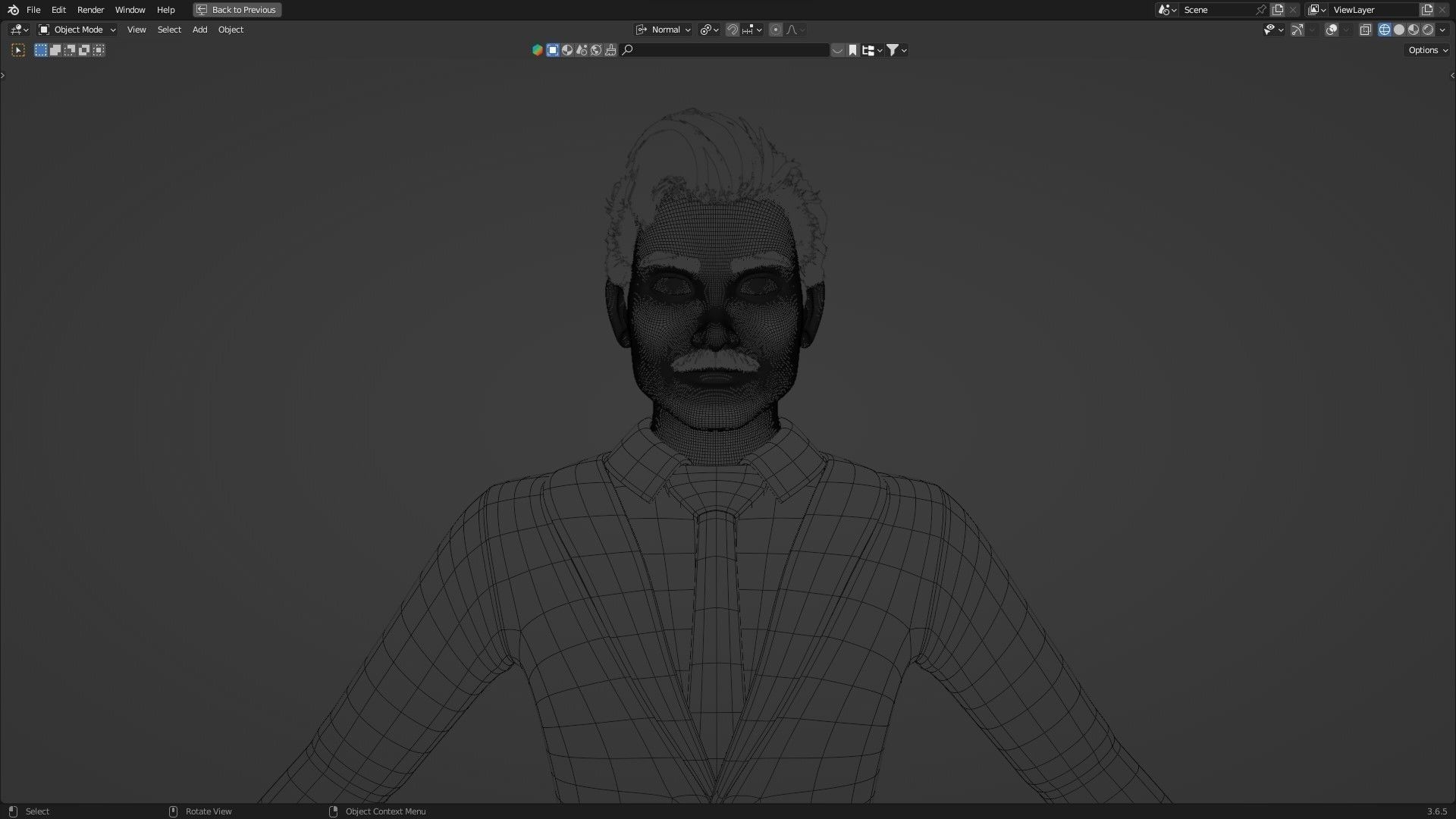 Business Man Character Low-poly 3D model_34