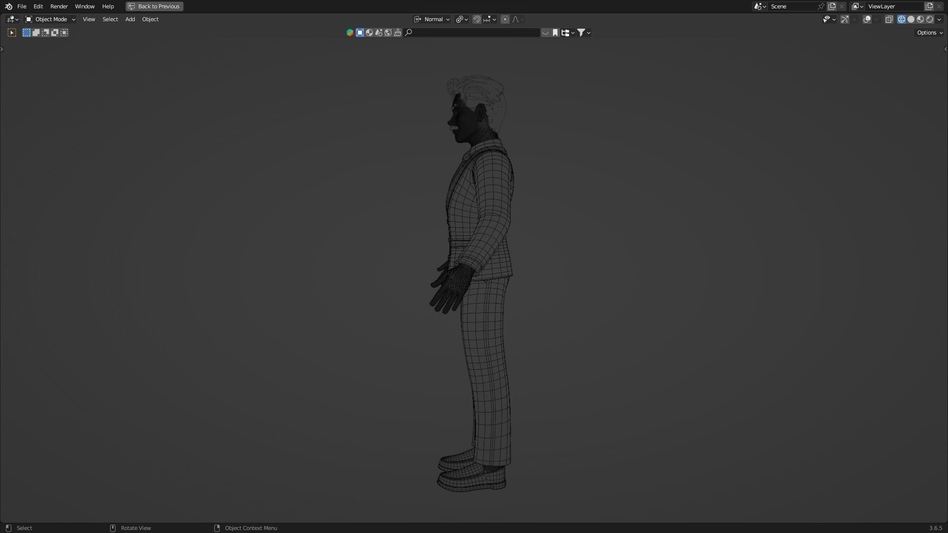 Business Man Character Low-poly 3D model_31