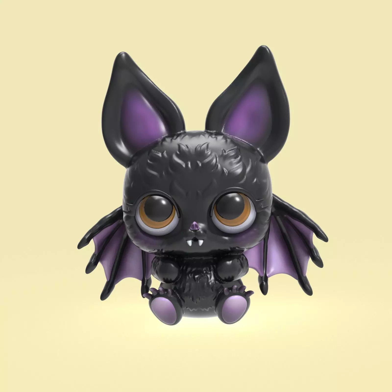 Halloween little cute bat 3D print model_0