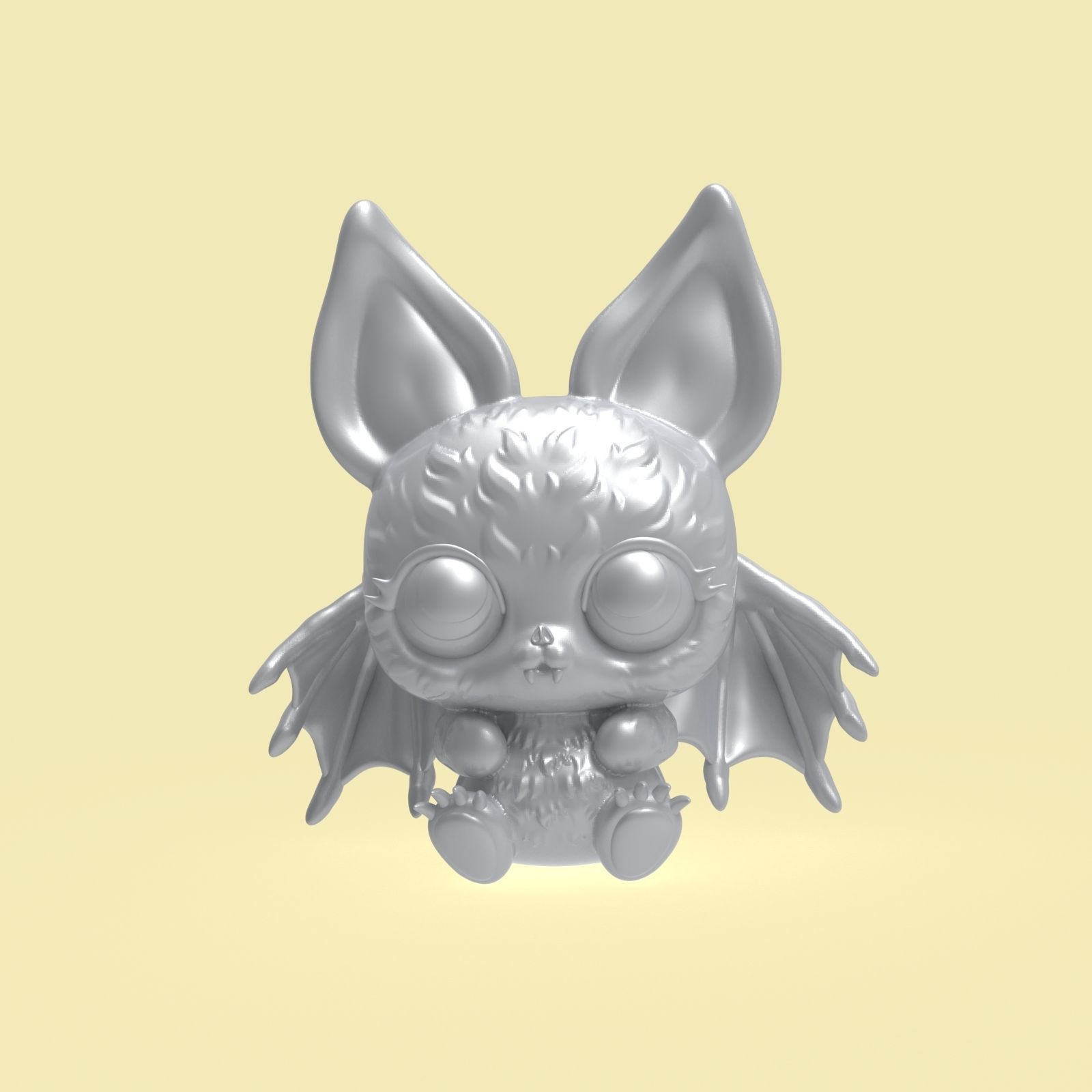 Halloween little cute bat 3D print model_25