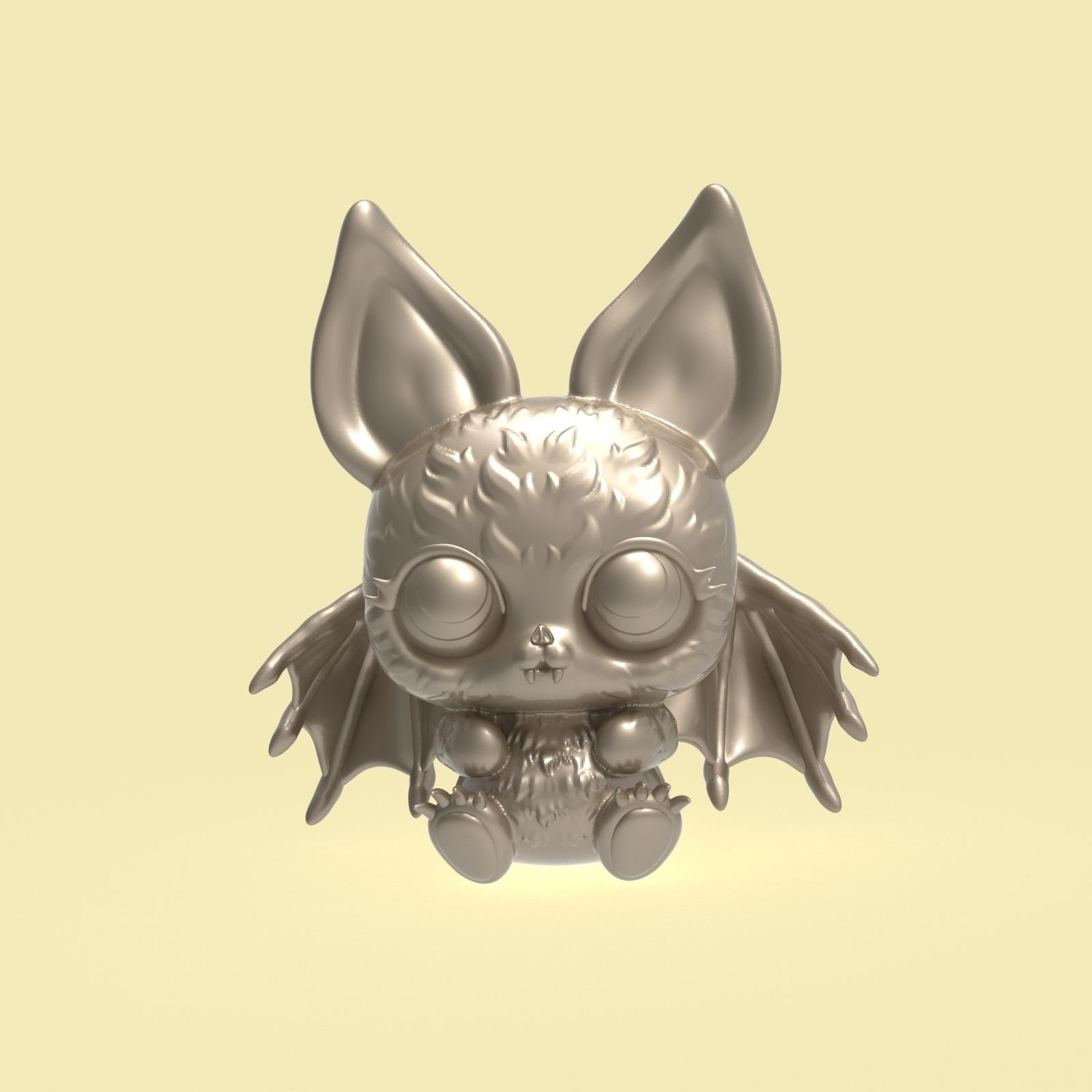 Halloween little cute bat 3D print model_20