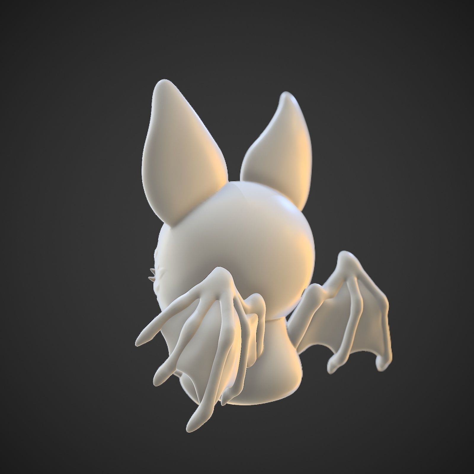 Halloween little cute bat 3D print model_15