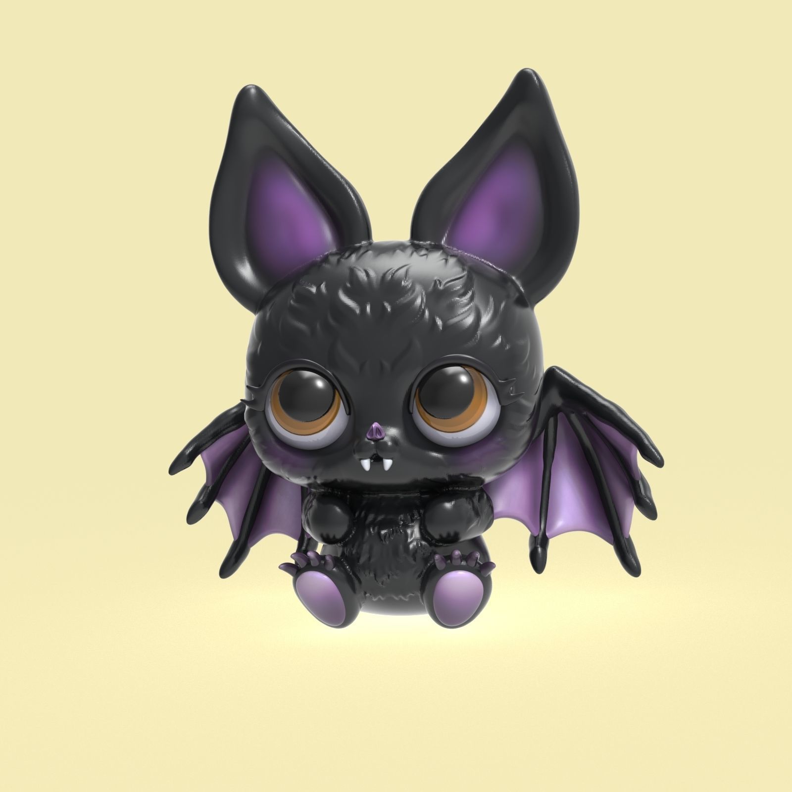 Halloween little cute bat 3D print model_1