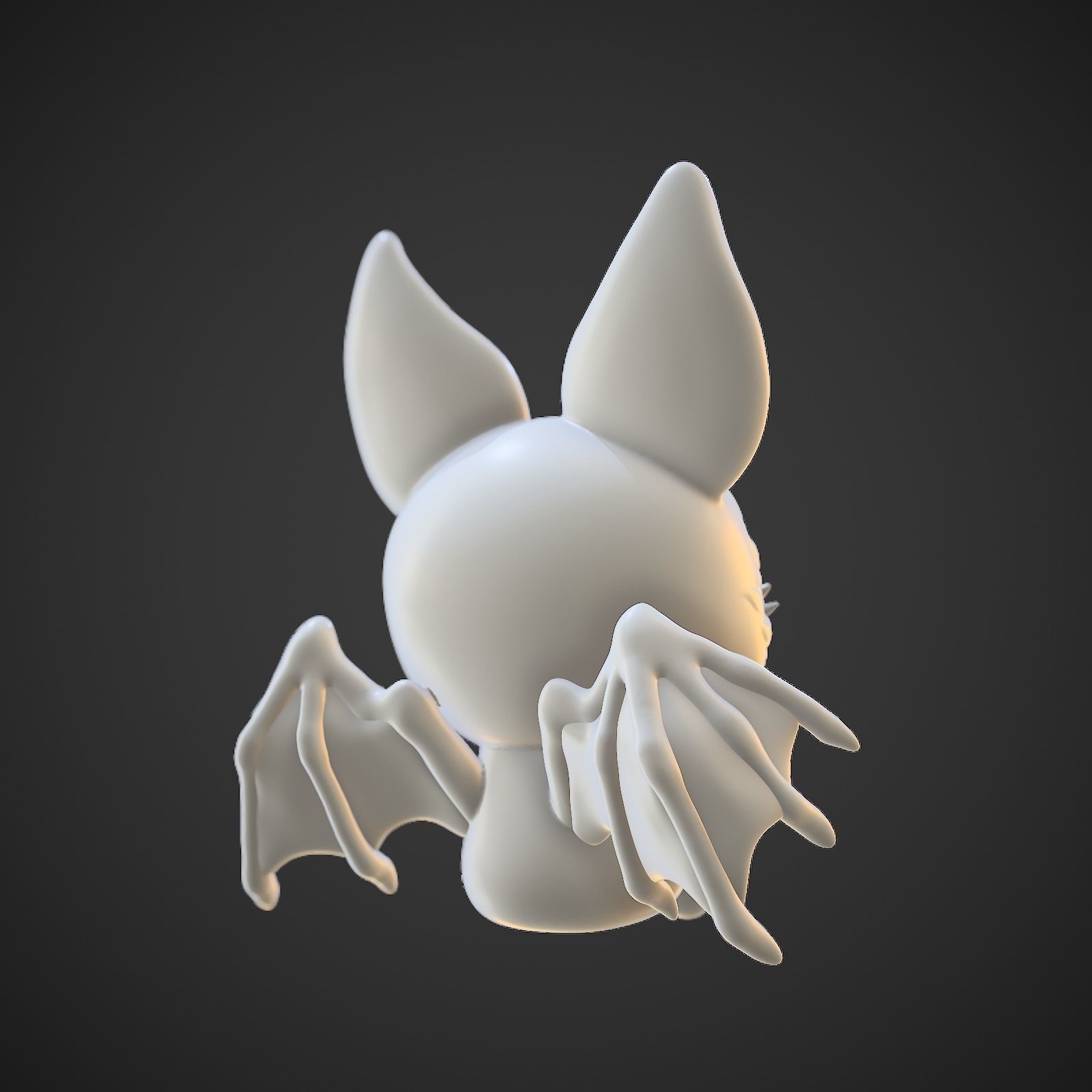 Halloween little cute bat 3D print model_14