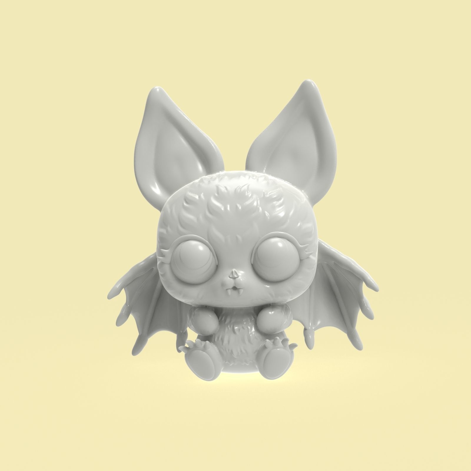 Halloween little cute bat 3D print model_22