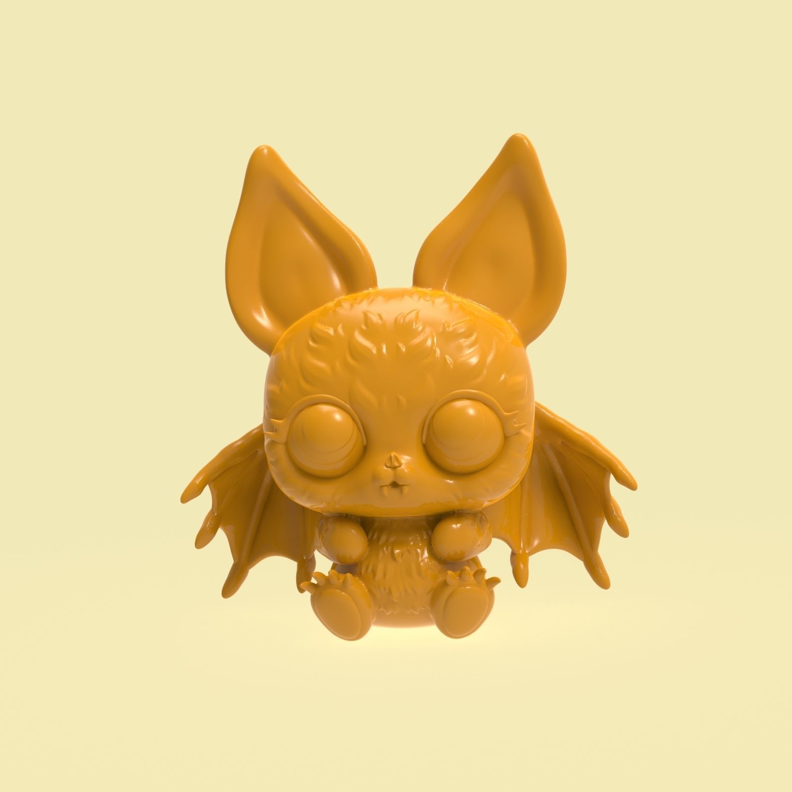 Halloween little cute bat 3D print model_23