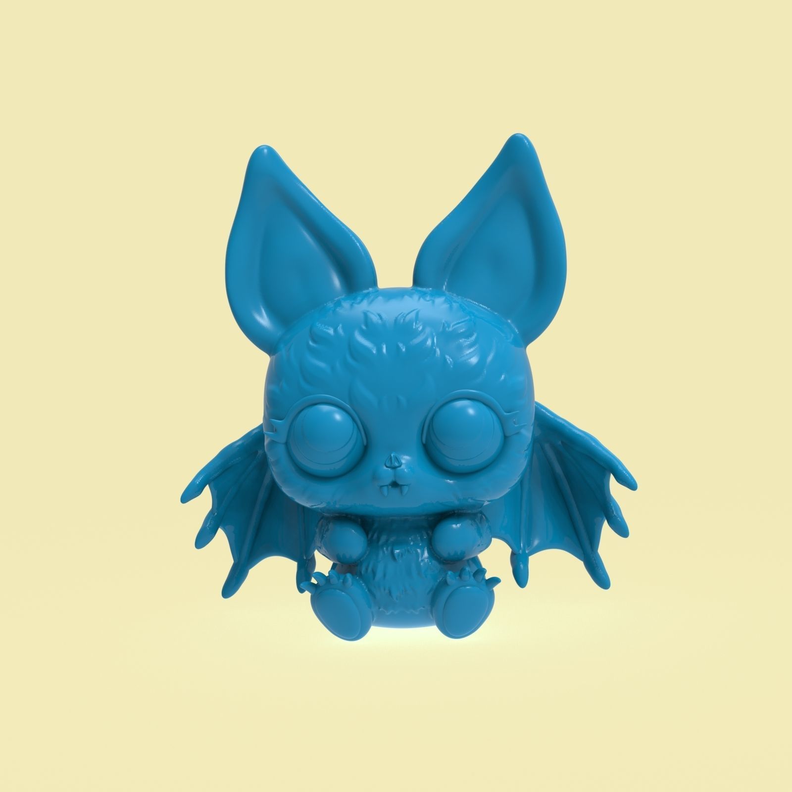 Halloween little cute bat 3D print model_26