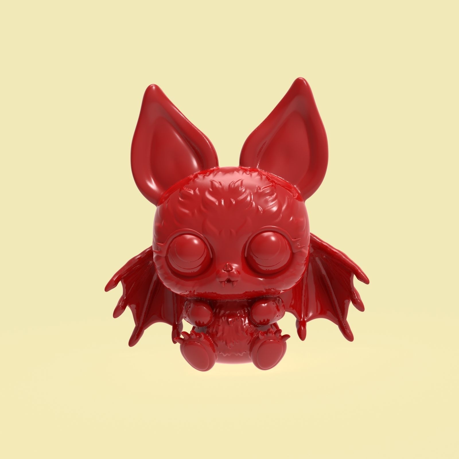 Halloween little cute bat 3D print model_21