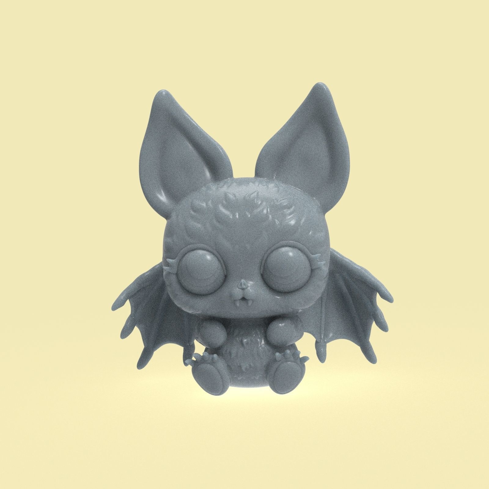 Halloween little cute bat 3D print model_27