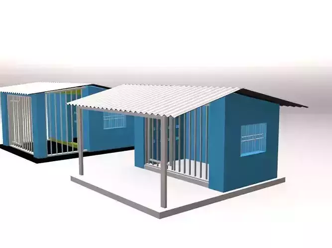 dog cage model 3D model