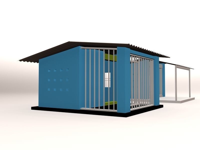 dog cage model 3D model_1