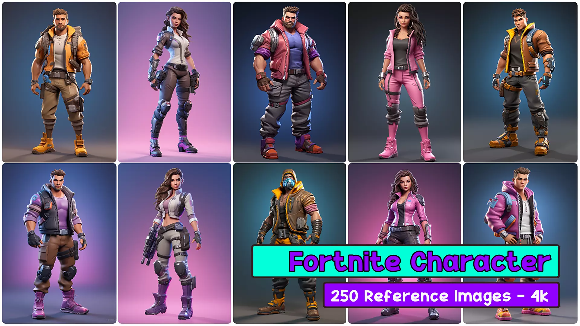 Fortnite Character - 250 Reference Images - 4k 3D model_0