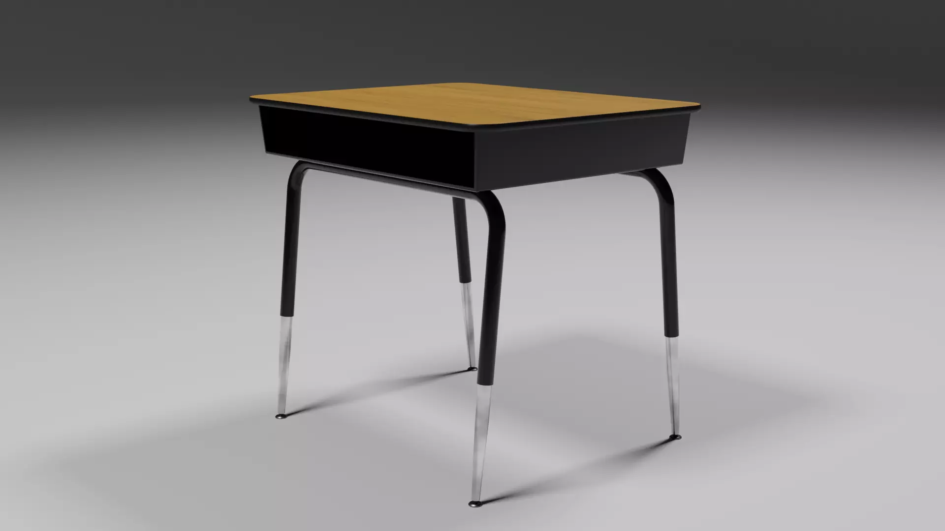 School Desk Low-poly 3D model