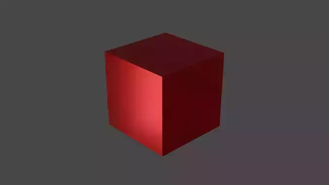Red Metal Cube