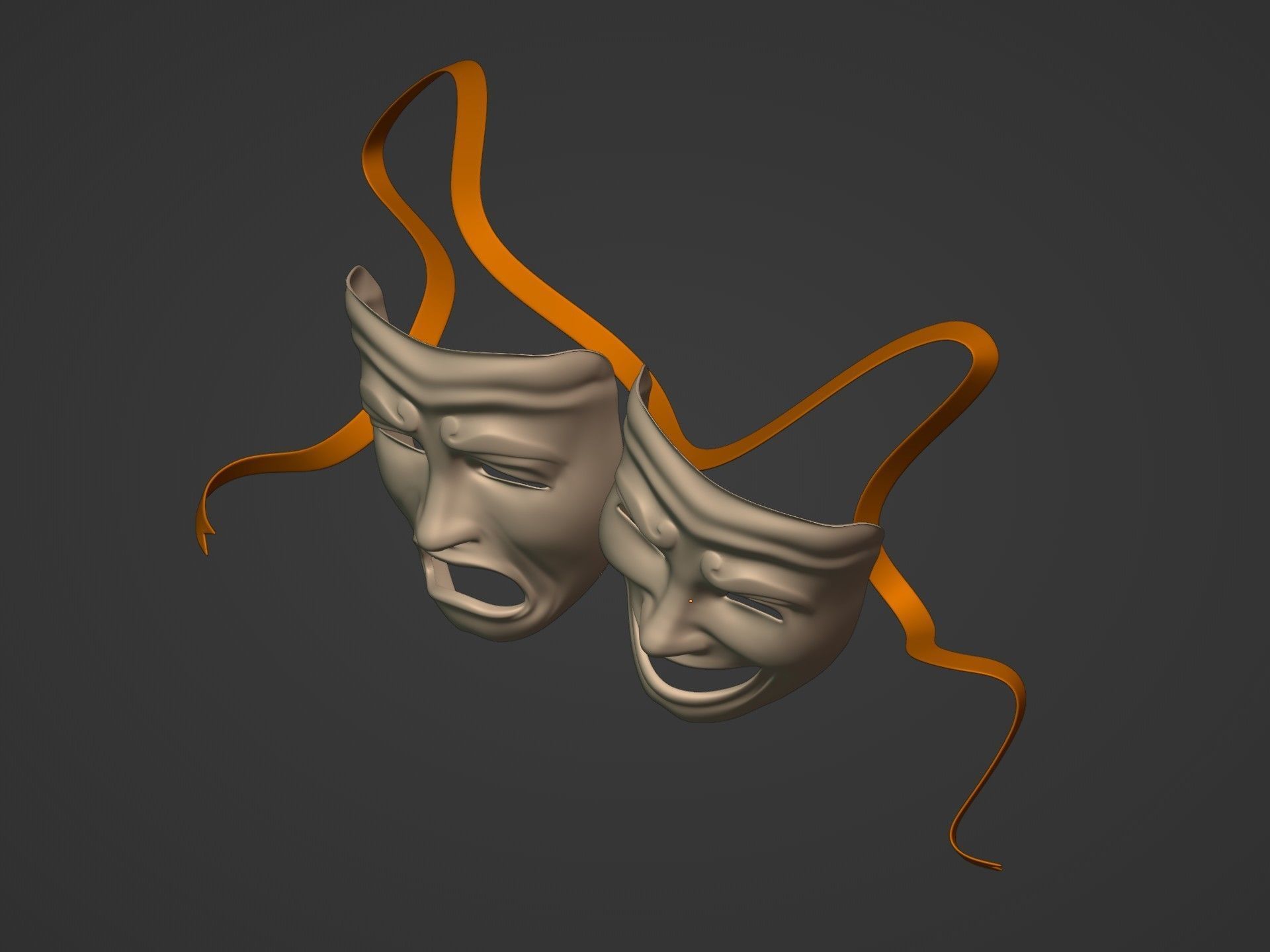 Theater Masks 3D model_16