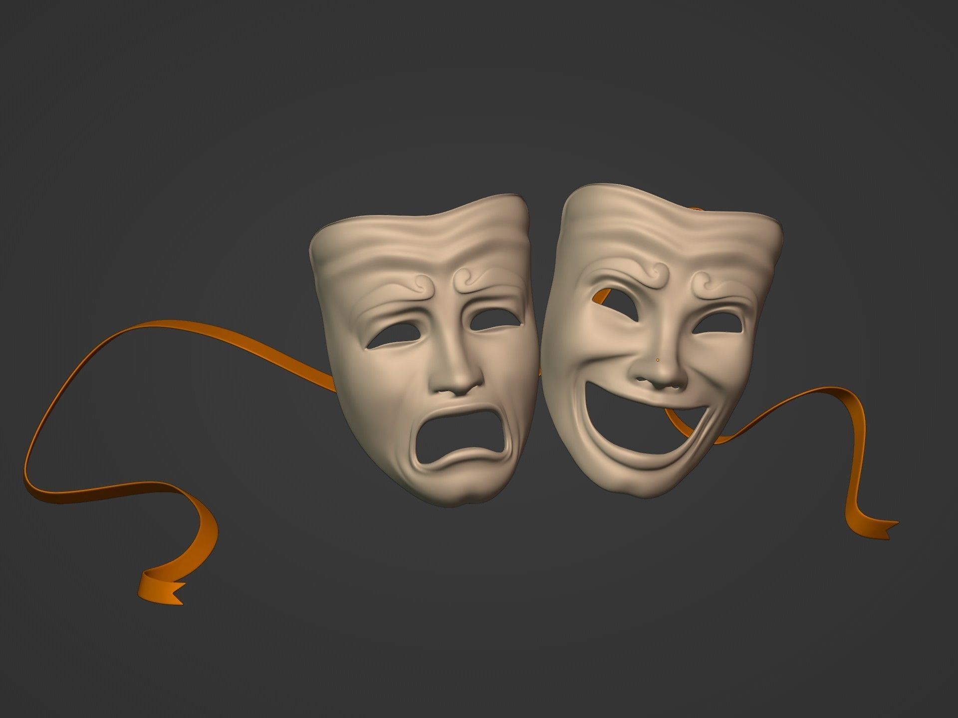 Theater Masks 3D model_14