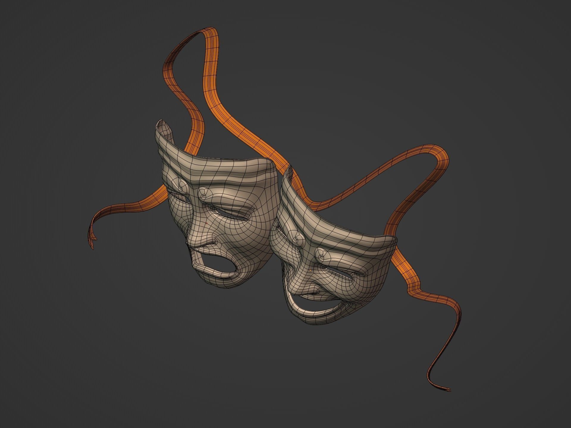 Theater Masks 3D model_17