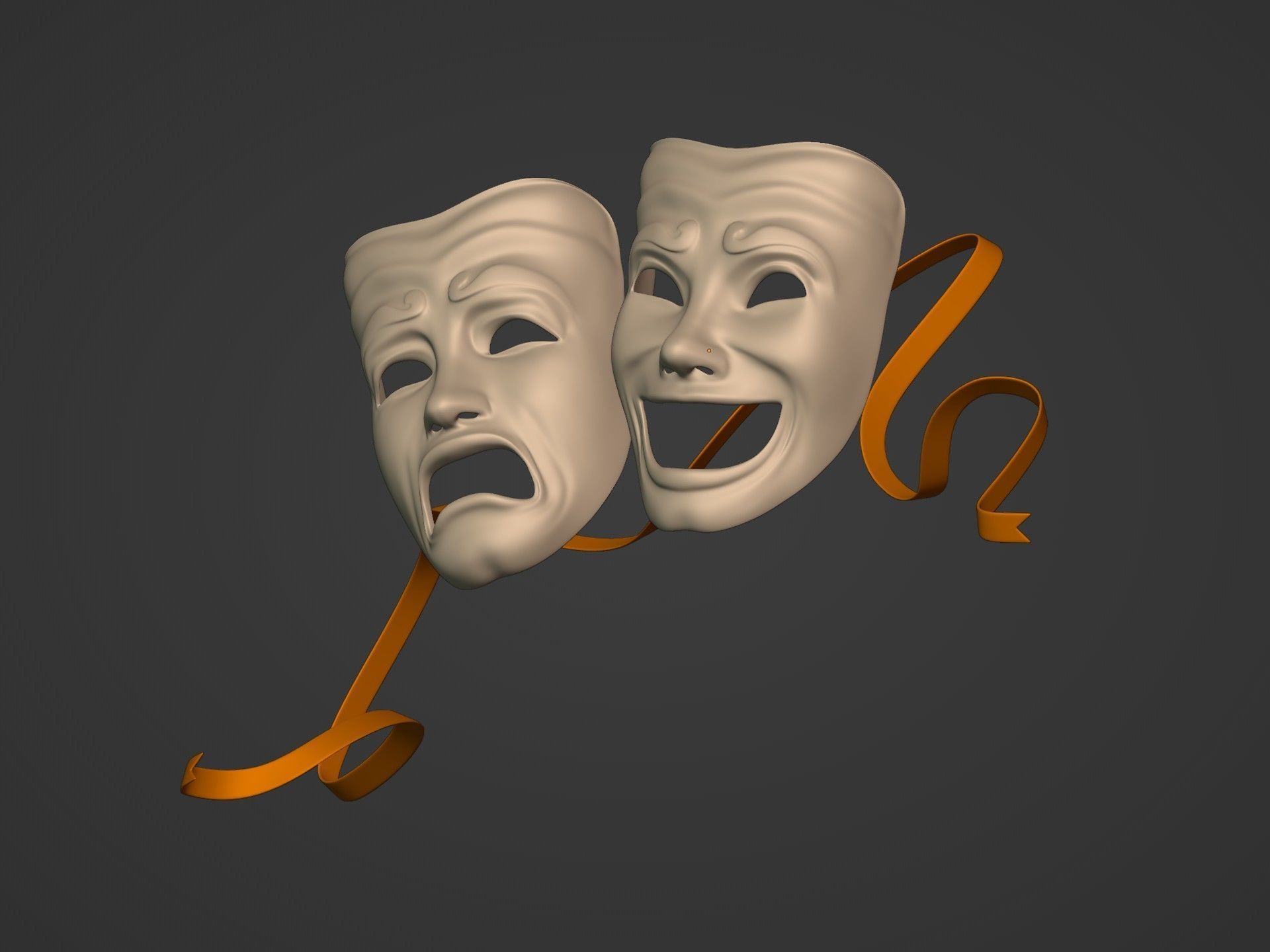 Theater Masks 3D model_18